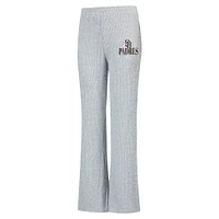 Pantalon de nuit évasé en tricot côtelé Juniper Sport Gray San Diego Padres pour femme