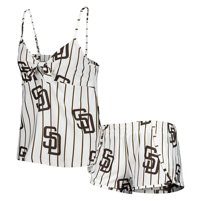 Ensemble de nuit avec débardeur et short à imprimé San Diego Padres Reel Concepts Sport pour femmes, blanc