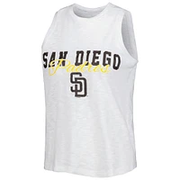 Women's Concepts Sport White San Diego Padres Reel Pinstripe Tank Top & Shorts Sleep Set