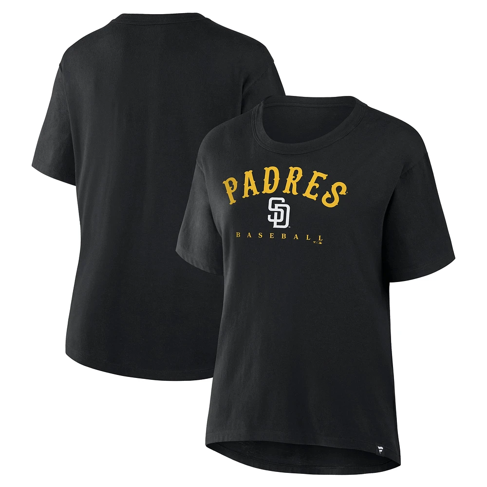 Women's Fanatics  Black San Diego Padres Home Run Legacy T-Shirt