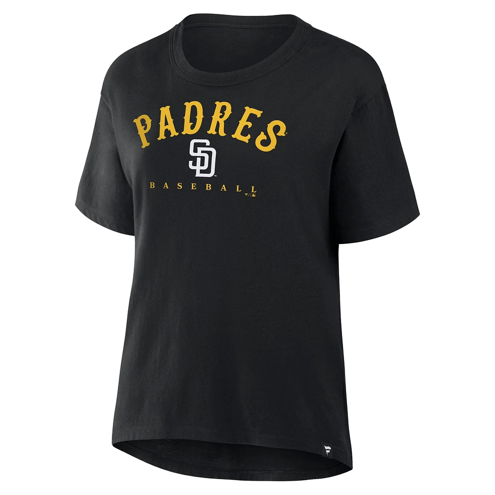 Women's Fanatics  Black San Diego Padres Home Run Legacy T-Shirt