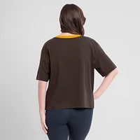 Women's Fanatics Brown/Graphite San Diego Padres Oversized Race To Win V-Neck T-Shirt