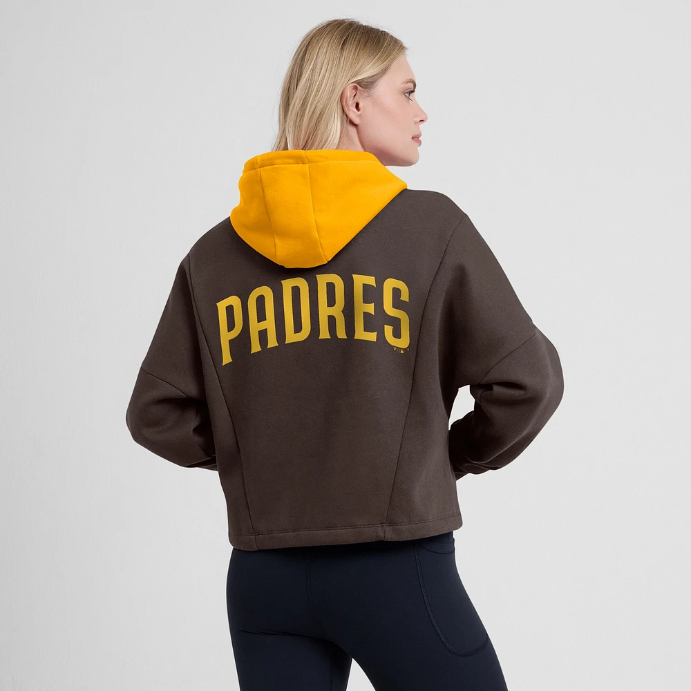 Women's Fanatics Brown San Diego Padres Oversized Legacy Favorite Spectator Pullover Hoodie