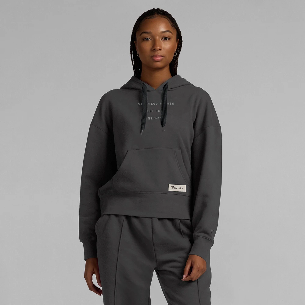 Women's Fanatics Charcoal San Diego Padres Elements Future Ground Subtle Tonal Pullover Hoodie