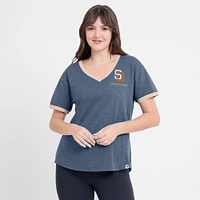 Women's Fanatics Navy San Diego Padres Binge Worthy Stadium Slub V-Neck T-Shirt