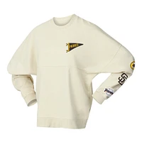 Women's Fanatics Tan San Diego Padres Pennant Flag Branded Fleece Pullover Sweatshirt