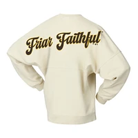 Women's Fanatics Tan San Diego Padres Pennant Flag Branded Fleece Pullover Sweatshirt