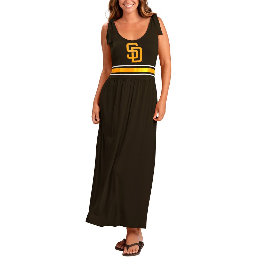 Women's G-III 4Her by Carl Banks Brown San Diego Padres Game Over - Maxi Dress