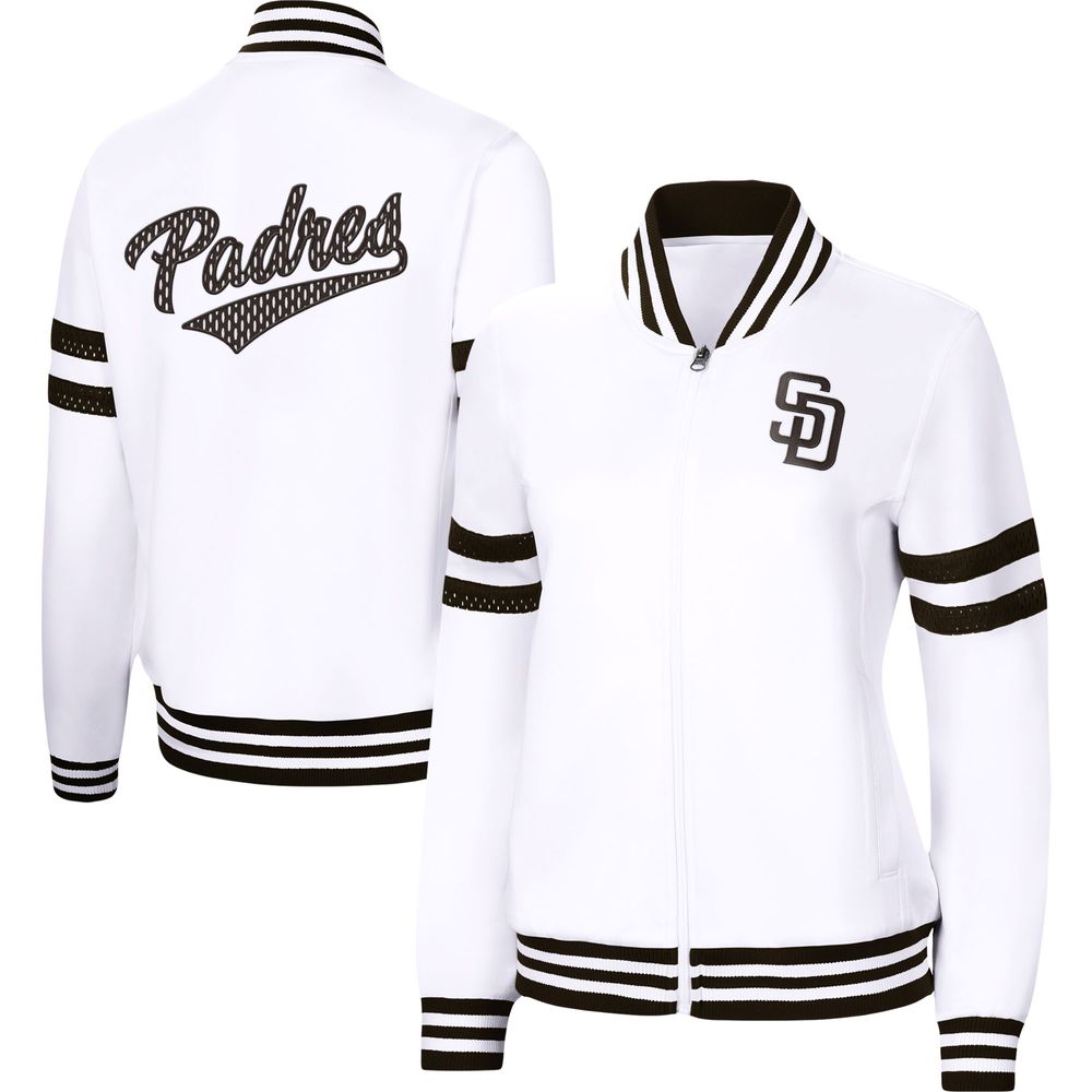 Women's G-III 4Her by Carl Banks Brown San Diego Padres Gamer Full-Zip  Track Jacket