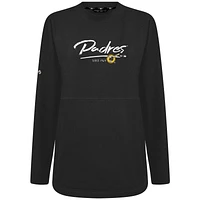 Women's Levelwear Black San Diego Padres Accolade Beaudry Express Pullover Sweatshirt