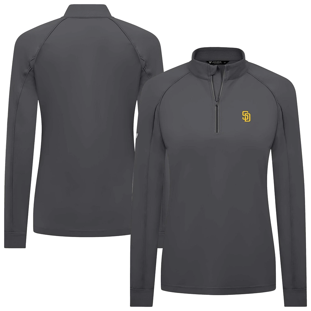 Haut à glissière quart de tour Kinetic Insignia 2.0 anthracite Levelwear pour femme des Padres San Diego