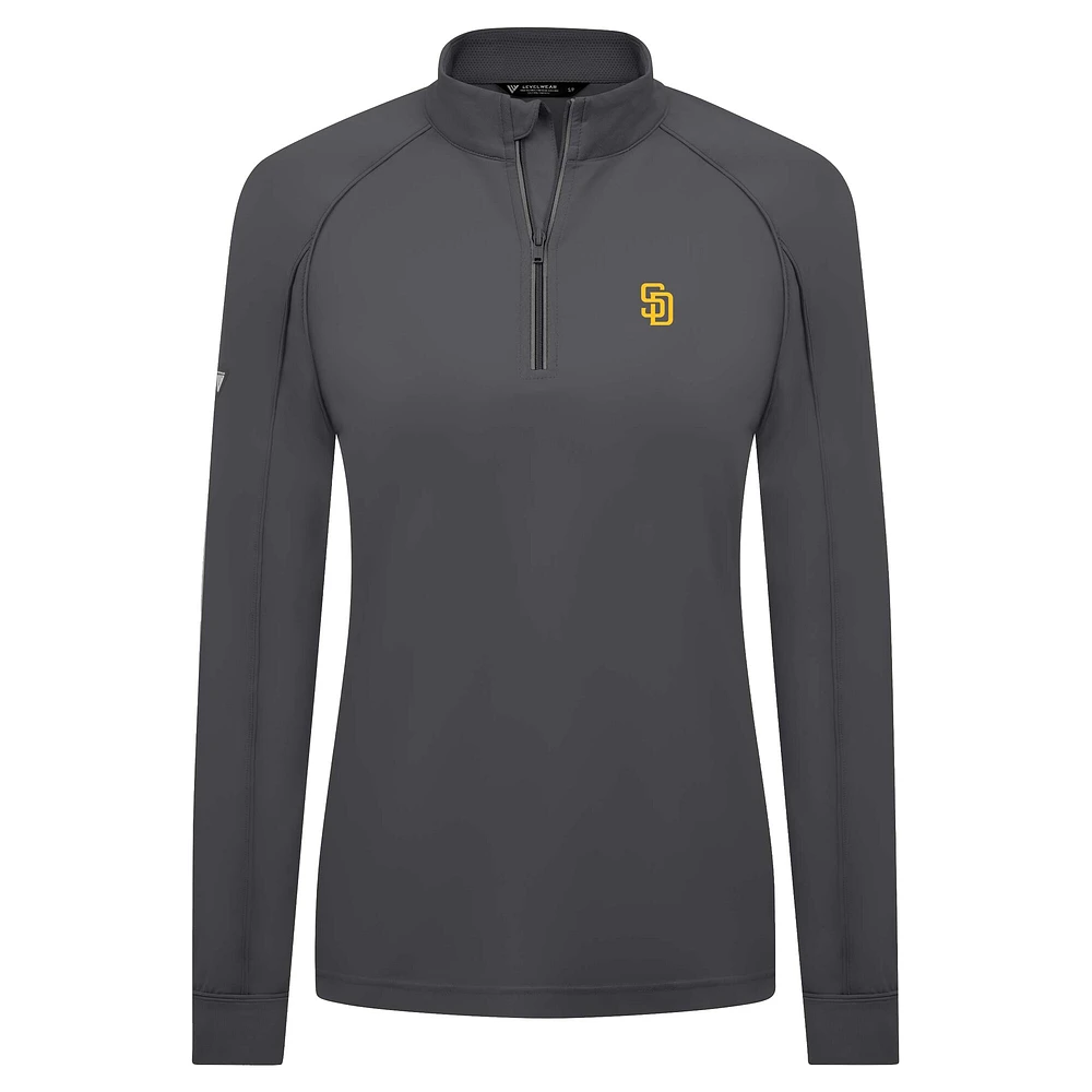 Haut à glissière quart de tour Kinetic Insignia 2.0 anthracite Levelwear pour femme des Padres San Diego