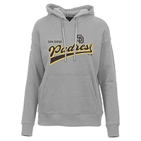 Women's Levelwear  Gray San Diego Padres Adorn Retro Team 2.0 Pullover Hoodie