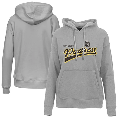 Women's Levelwear  Gray San Diego Padres Adorn Retro Team 2.0 Pullover Hoodie