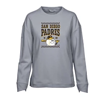 Women's Levelwear Gray San Diego Padres Fiona Inaugural Pullover Sweatshirt