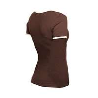 Women's New Era Brown San Diego Padres Throwback Lace Up T-Shirt