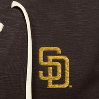 Women's New Era Brown San Diego Padres Throwback Lace Up T-Shirt