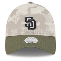 Women's New Era Light Beige/Olive San Diego Padres 2025 Armed Forces Day 9TWENTY Adjustable Hat
