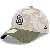 Women's New Era Light Beige/Olive San Diego Padres 2025 Armed Forces Day 9TWENTY Adjustable Hat