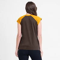 Women's Nike Brown/Gold San Diego Padres Cooperstown Collection Raglan Performance T-Shirt
