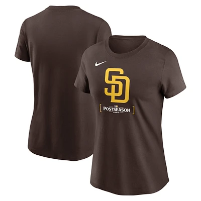 T-shirt Nike marron pour femme San Diego Padres 2024 MLB Postseason Authentic Collection