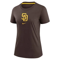 Women's Nike Brown San Diego Padres Authentic Collection Early Work Tri-Blend T-Shirt