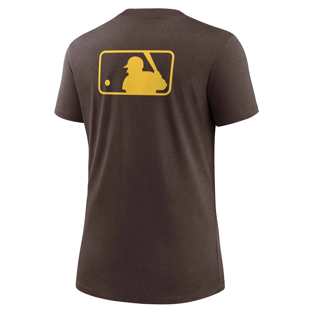 Women's Nike Brown San Diego Padres Authentic Collection Early Work Tri-Blend T-Shirt