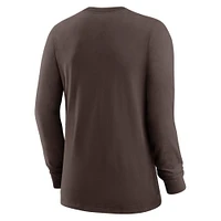 Women's Nike Brown San Diego Padres Authentic Collection Legend Performance Long Sleeve T-Shirt