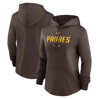 Men's San Diego Padres Nike Brown Authentic Collection Pregame Performance  Full-Zip Hoodie