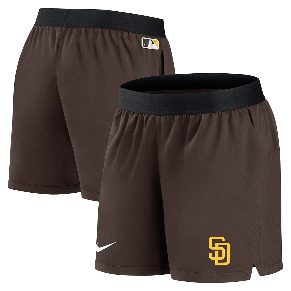 Women's Nike Brown San Diego Padres Authentic Collection Team Performance Shorts