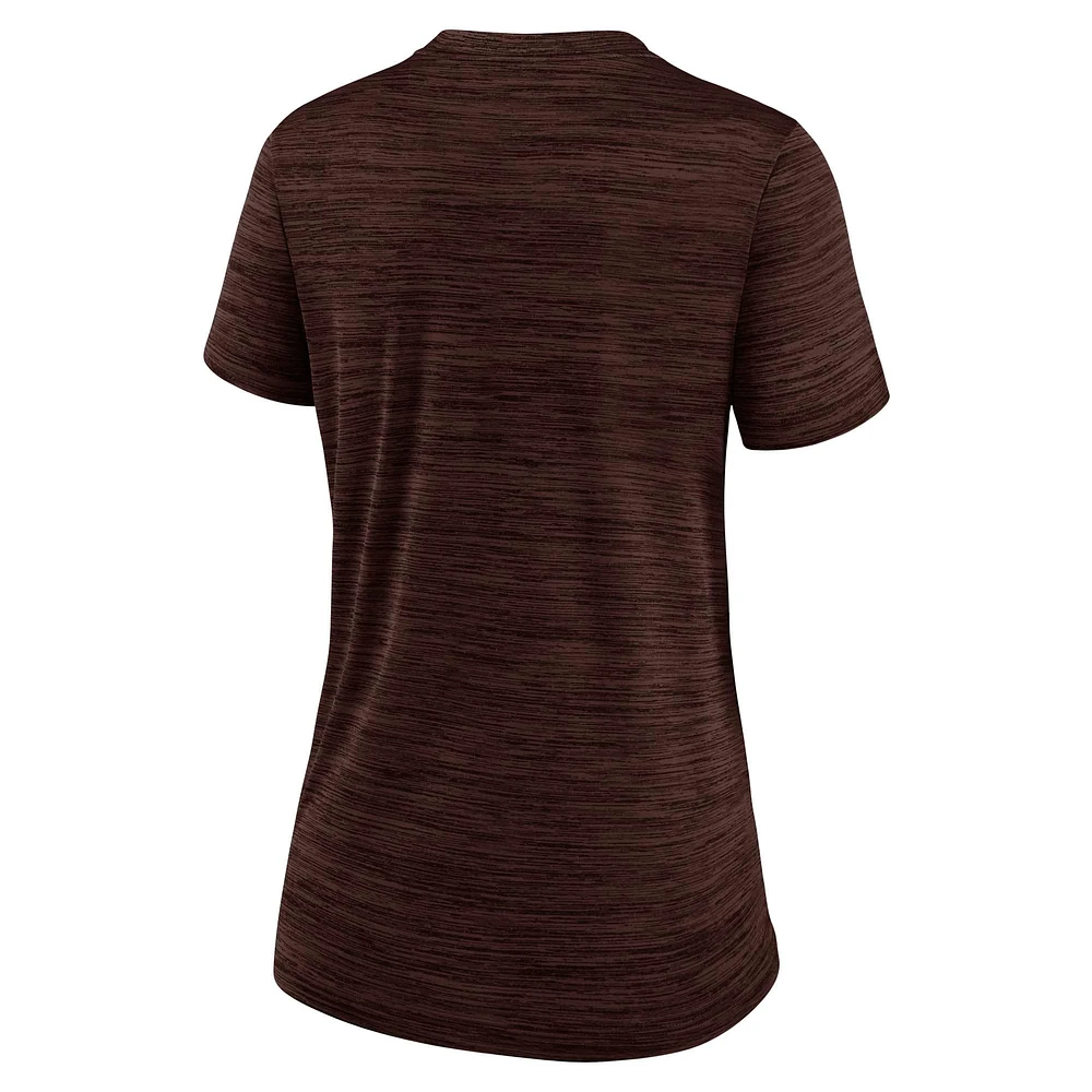 Women's Nike  Brown San Diego Padres Authentic Collection Velocity Performance T-Shirt