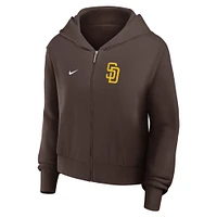 Women's Nike Brown San Diego Padres Full-Zip Hoodie