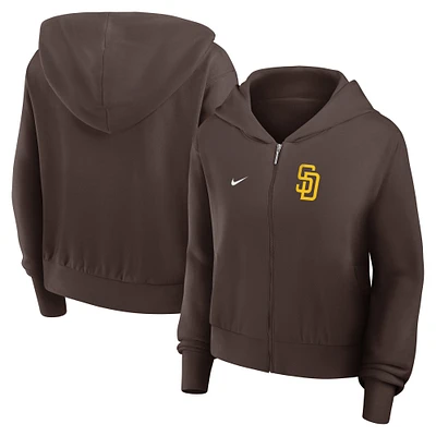 Women's Nike Brown San Diego Padres Full-Zip Hoodie