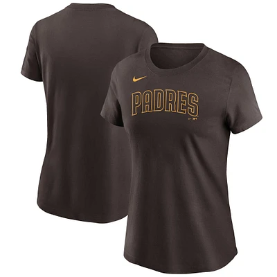 Women's Nike Brown San Diego Padres Wordmark T-Shirt