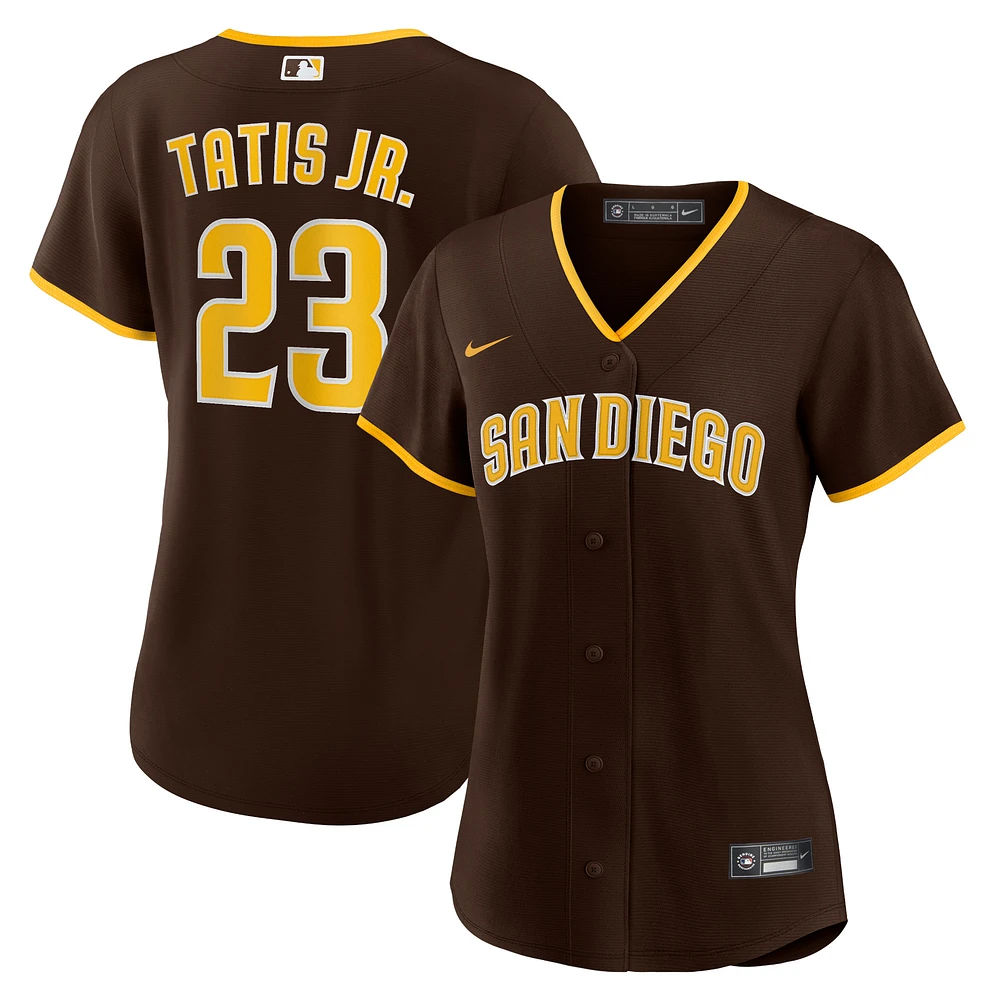 Women's Nike Fernando Tatís Jr. Brown San Diego Padres Road Replica Player Jersey