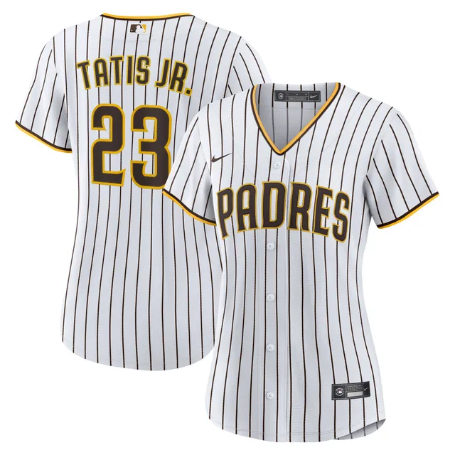 Lids San Diego Padres Women's Plus Road Replica Team Jersey - White/Brown