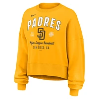 Sweat-shirt oversize à taille haute Nike Gold pour femme des Padres de San Diego