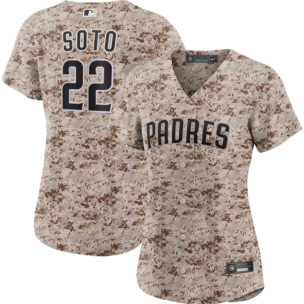 Maillot Femme Nike Juan Soto Camo San Diego Padres USMC Alternate Replica Player