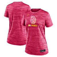 Women's Nike Pink San Diego Padres Authentic Collection City Connect Velocity Performance T-Shirt