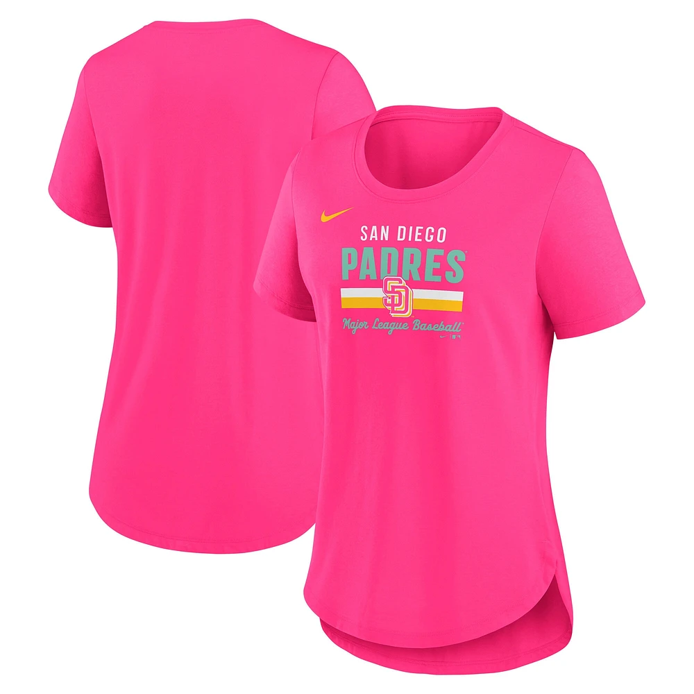 T-shirt Nike MLB City Connect Lockup Triblend pour femme, Padres 6CV V110793, TEELADTRI NKMV-6CV-PYP-4JY #20