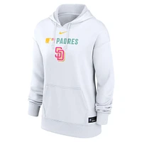 Sweat à capuche Nike City Connect Performance blanc pour femme San Diego Padres Authentic Collection