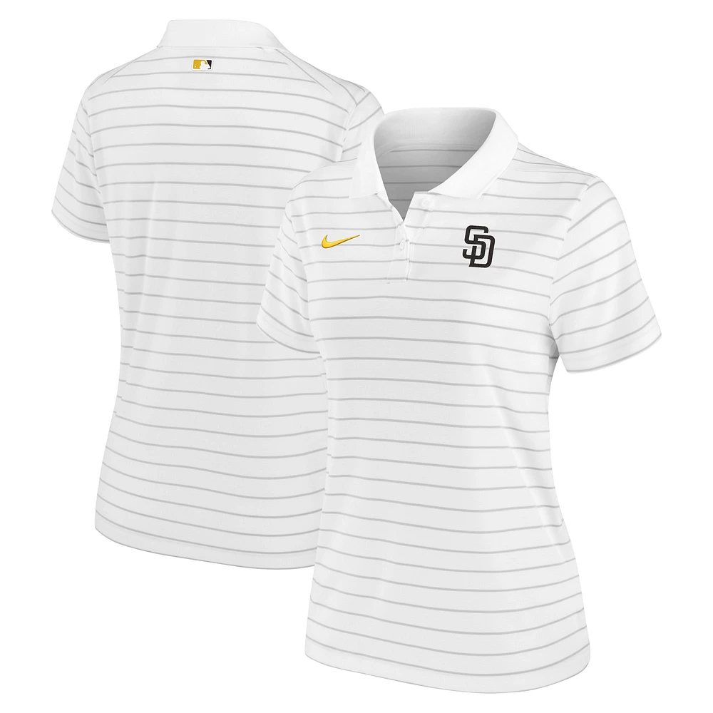 Women's Nike White San Diego Padres Authentic Collection Victory Performance Polo