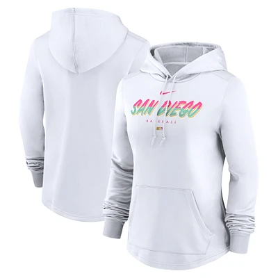 Women's Nike  White San Diego Padres City Connect Pregame Performance Pullover Hoodie