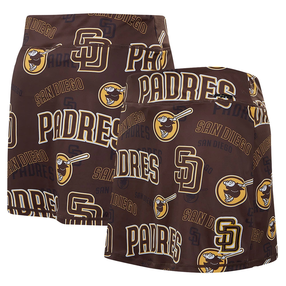 Women's Pro Standard Brown San Diego Padres Toss Logo Lux Skort