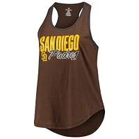 Women's Profile Brown San Diego Padres Plus Racerback Tank Top