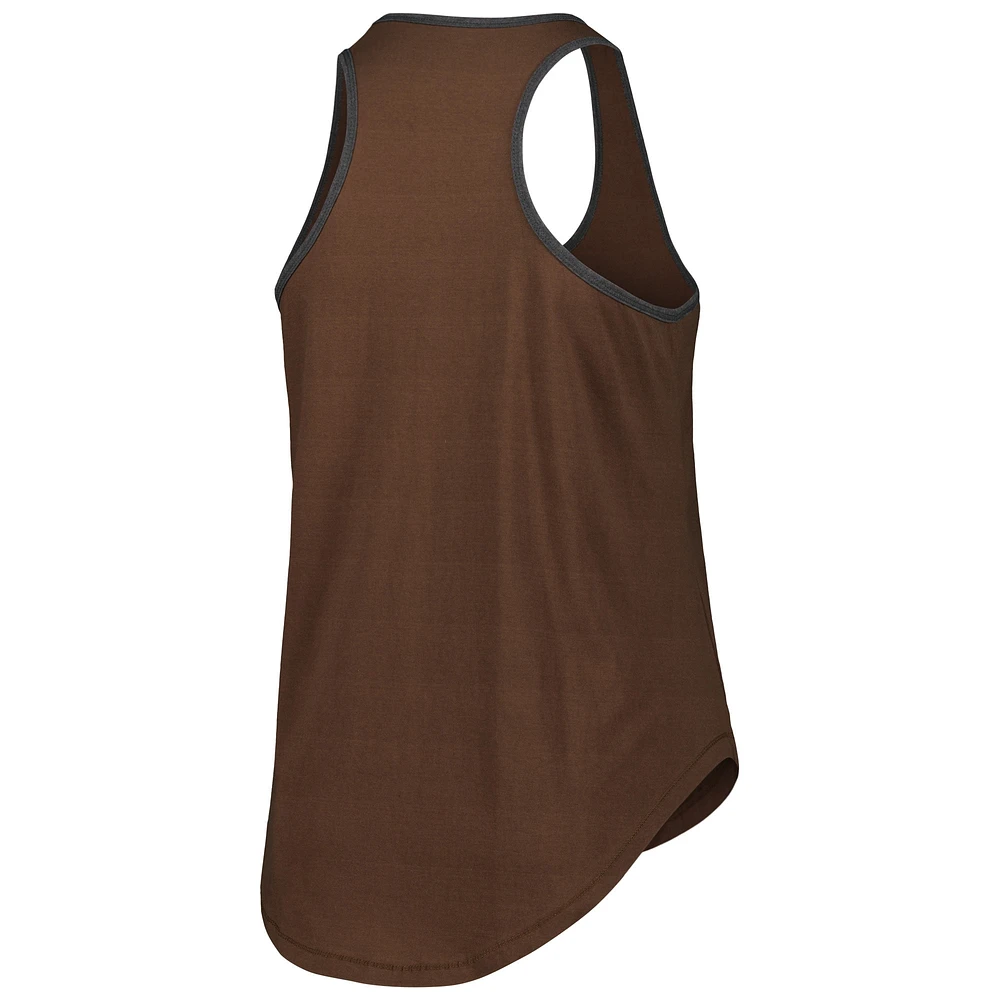 Women's Profile Brown San Diego Padres Plus Racerback Tank Top