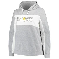 Women's Profile Heather Gray San Diego Padres Plus Pullover Hoodie