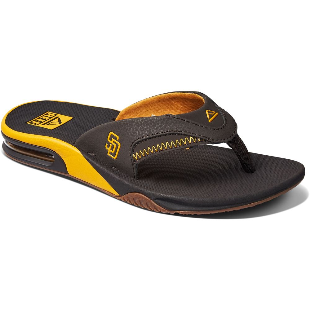 Women's REEF San Diego Padres Fanning Bottle Opener Sandals