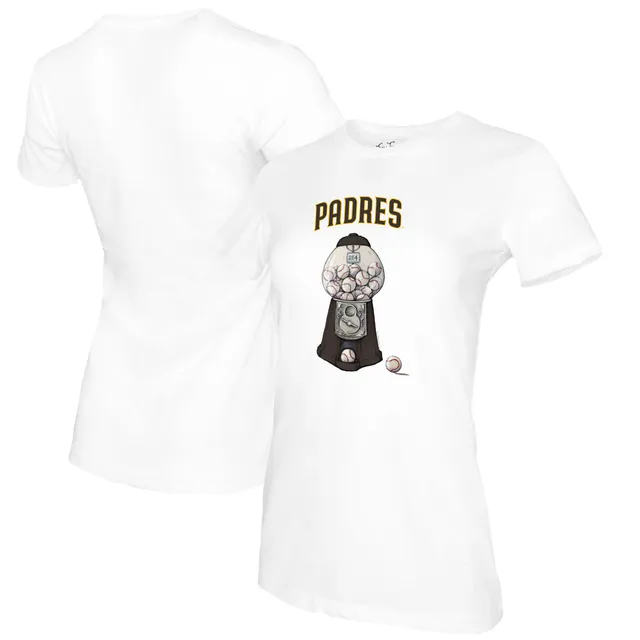 Lids San Diego Padres Tiny Turnip Women's Shark T-Shirt - Gold