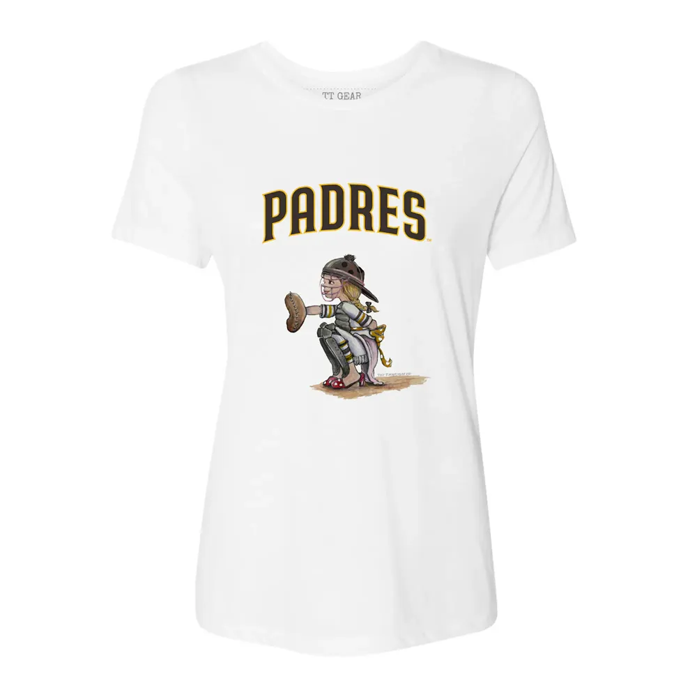 Lids San Diego Padres Tiny Turnip Women's Kate the Catcher T-Shirt - White